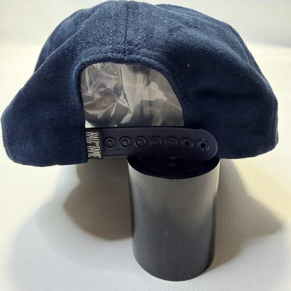 Hall Of Fame 2nd Sucks Hat Cap Snap Back Mens Navy Gray Suede FAME Embroidered - Picture 6 of 9
